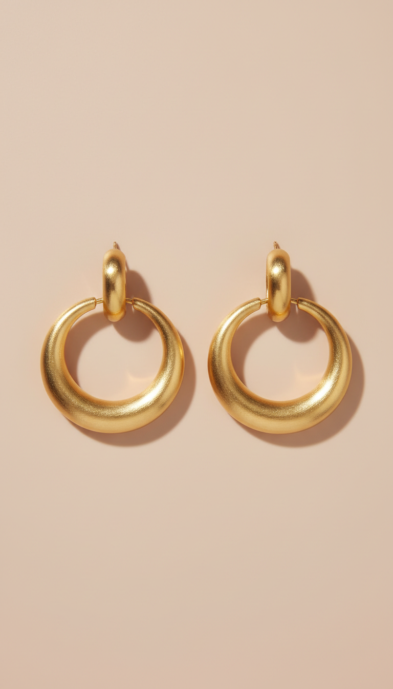 Statement-Creolen aus strahlendem Gold
